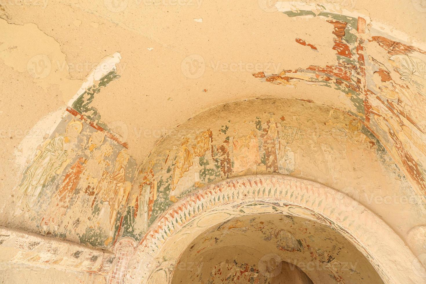 Inside of a Cave Church, Cappadocia, Turkey photo