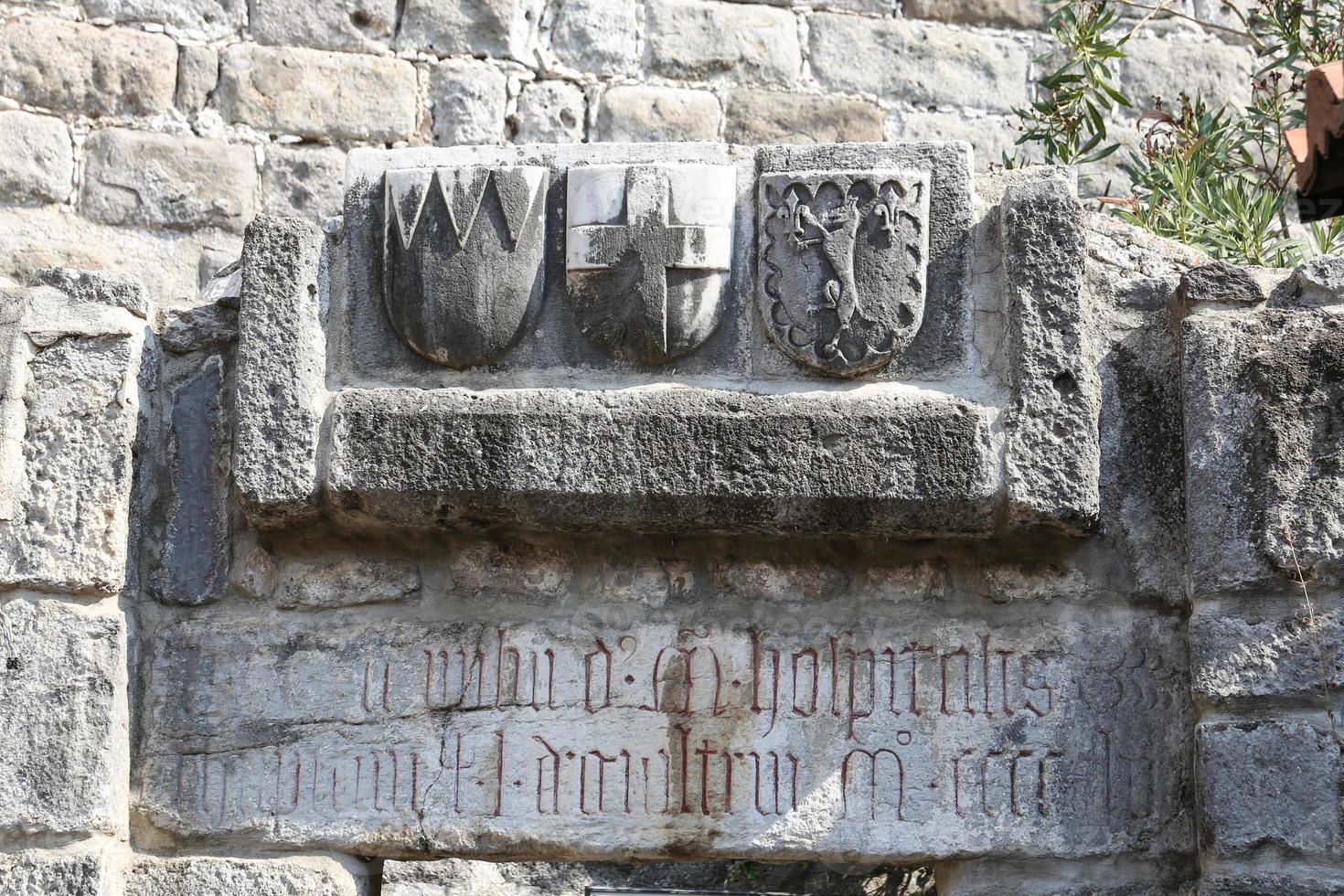 Knight Symbols in Bodrum Castle, Turkey photo