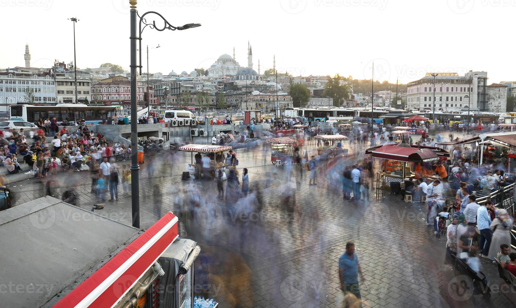 People in Eminonu Square, Istanbul photo