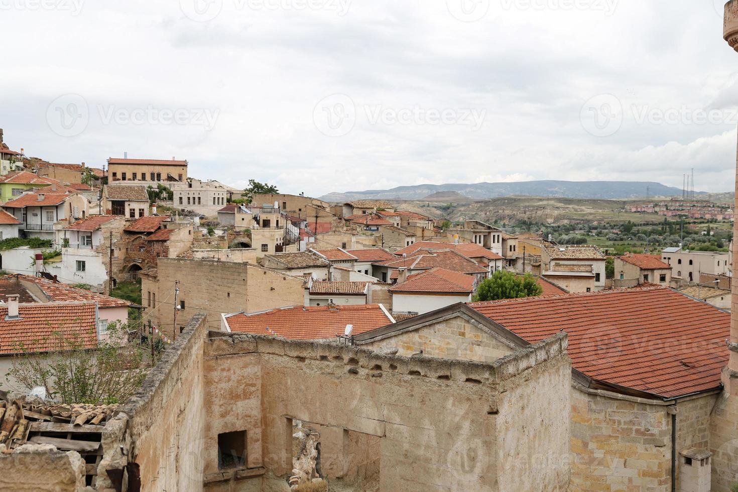 casas antiguas en la ciudad de avanos, turquía foto