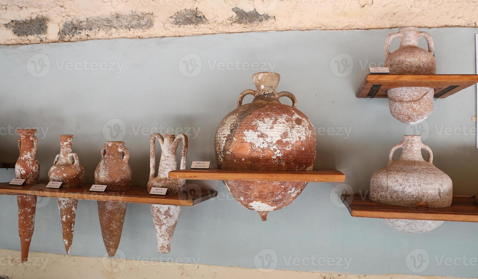 Amphoras in Bodrum Castle, Turkey photo