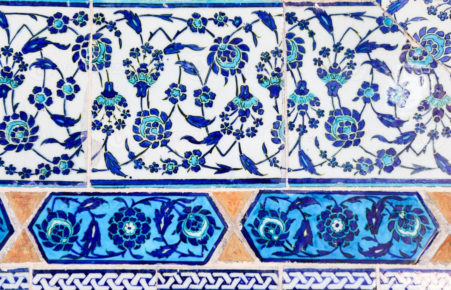 azulejos azules en el palacio de topkapi foto