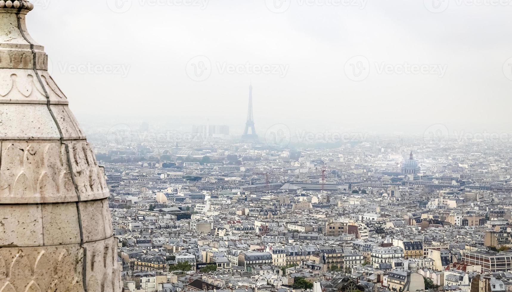 vista de parís desde la basílica del sacre coeur foto