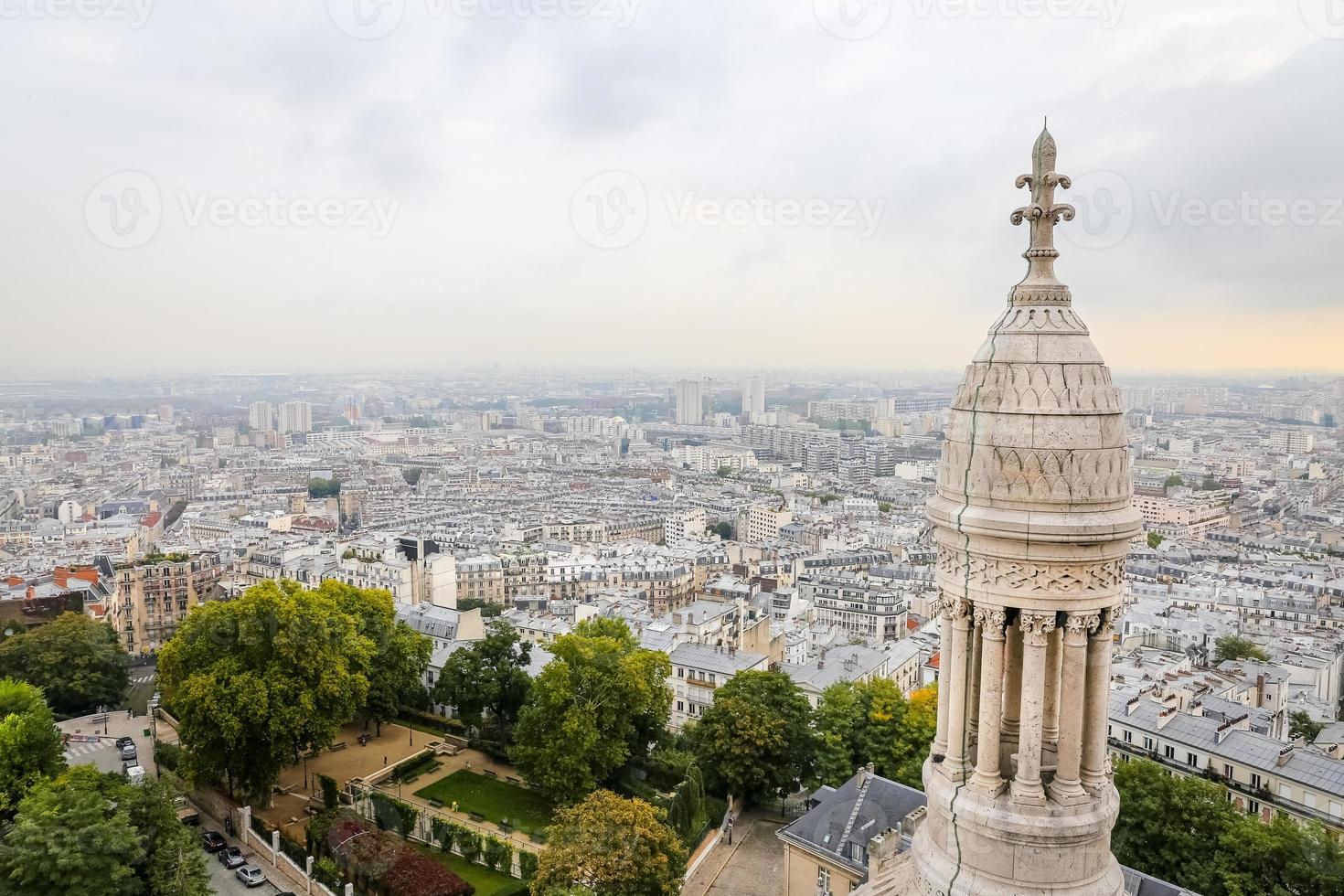 vista de parís desde la basílica del sacre coeur foto