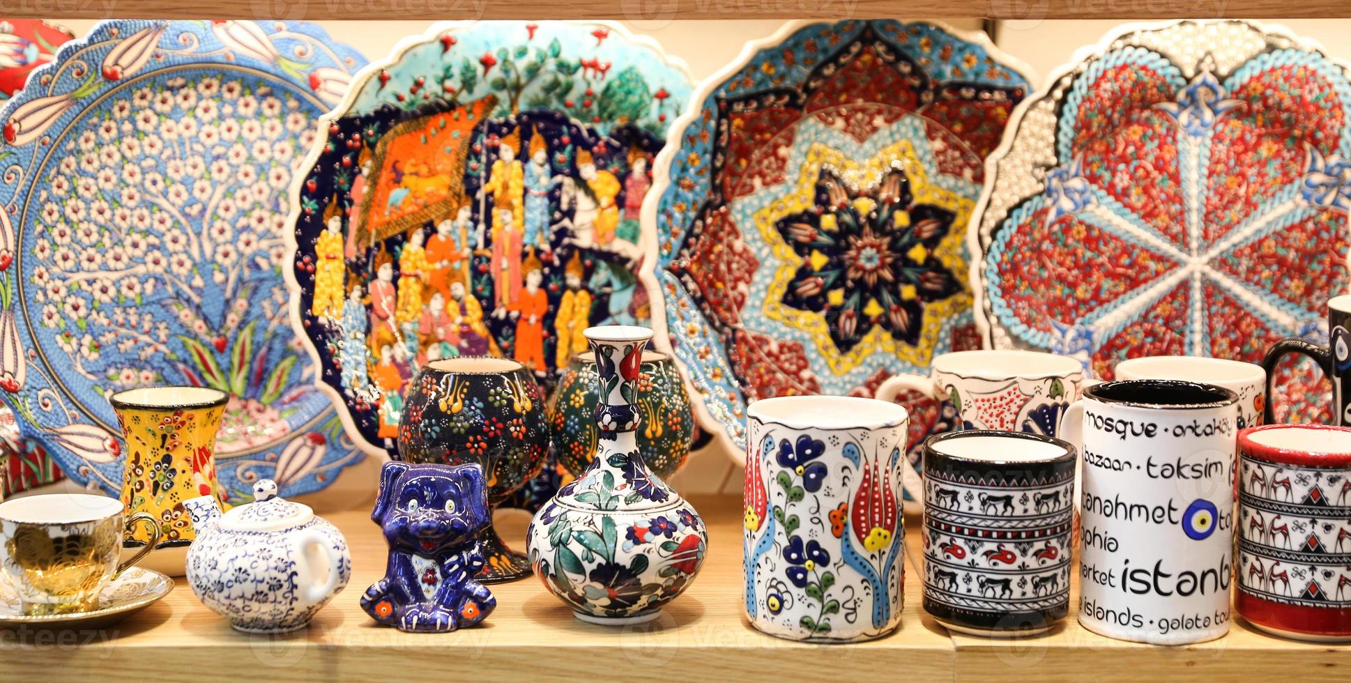 Turkish Ceramics in Grand Bazaar photo