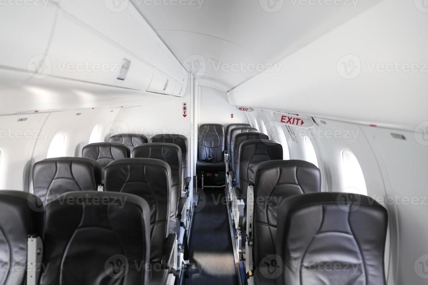 Aircraft cabin of an Airplane photo