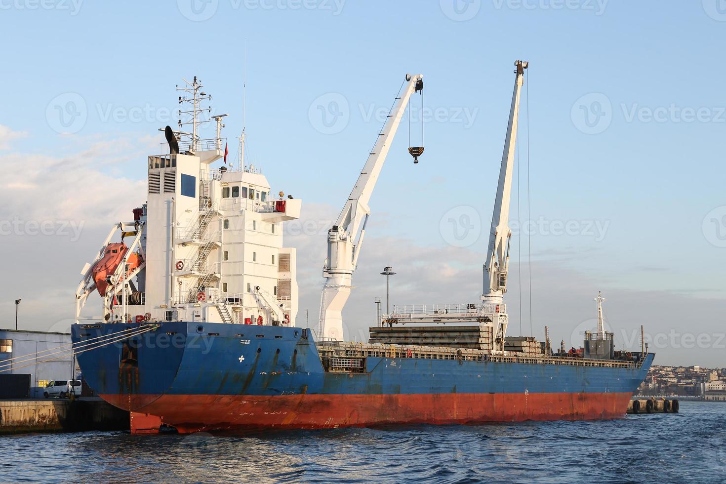Container Ship in a port photo