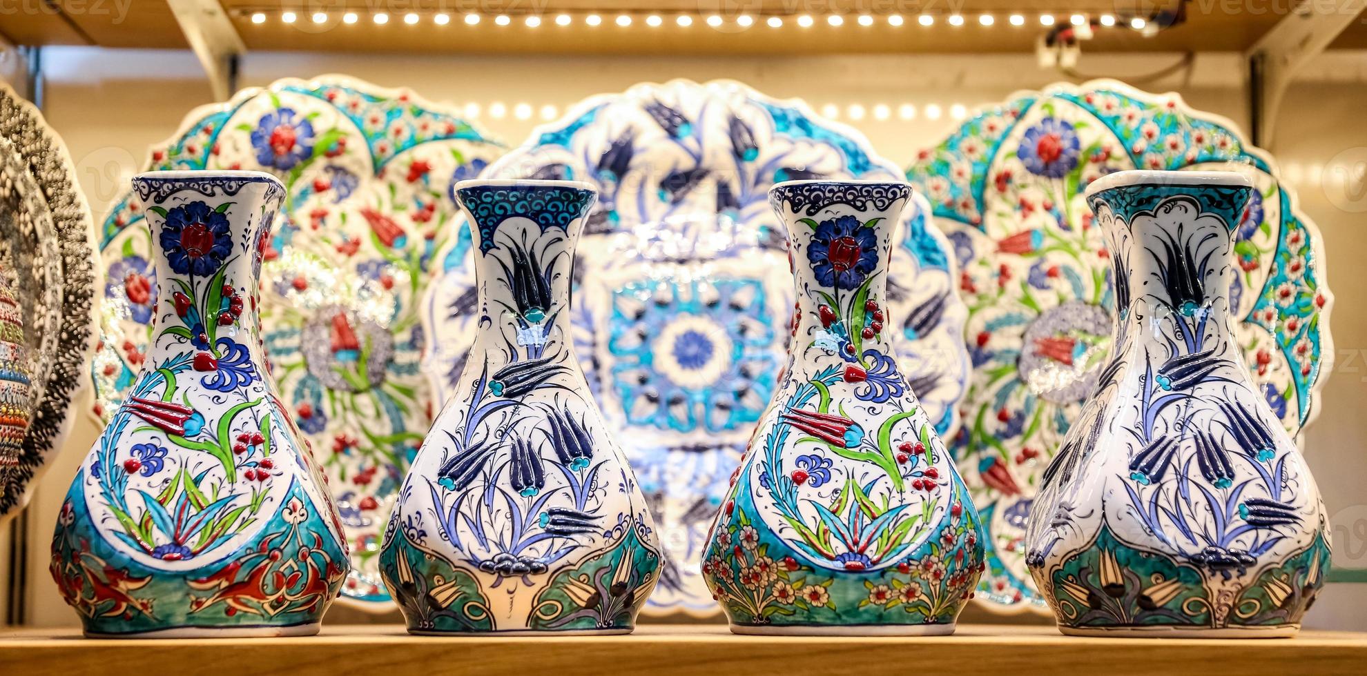 Turkish Ceramics in Grand Bazaar, Istanbul, Turkey photo