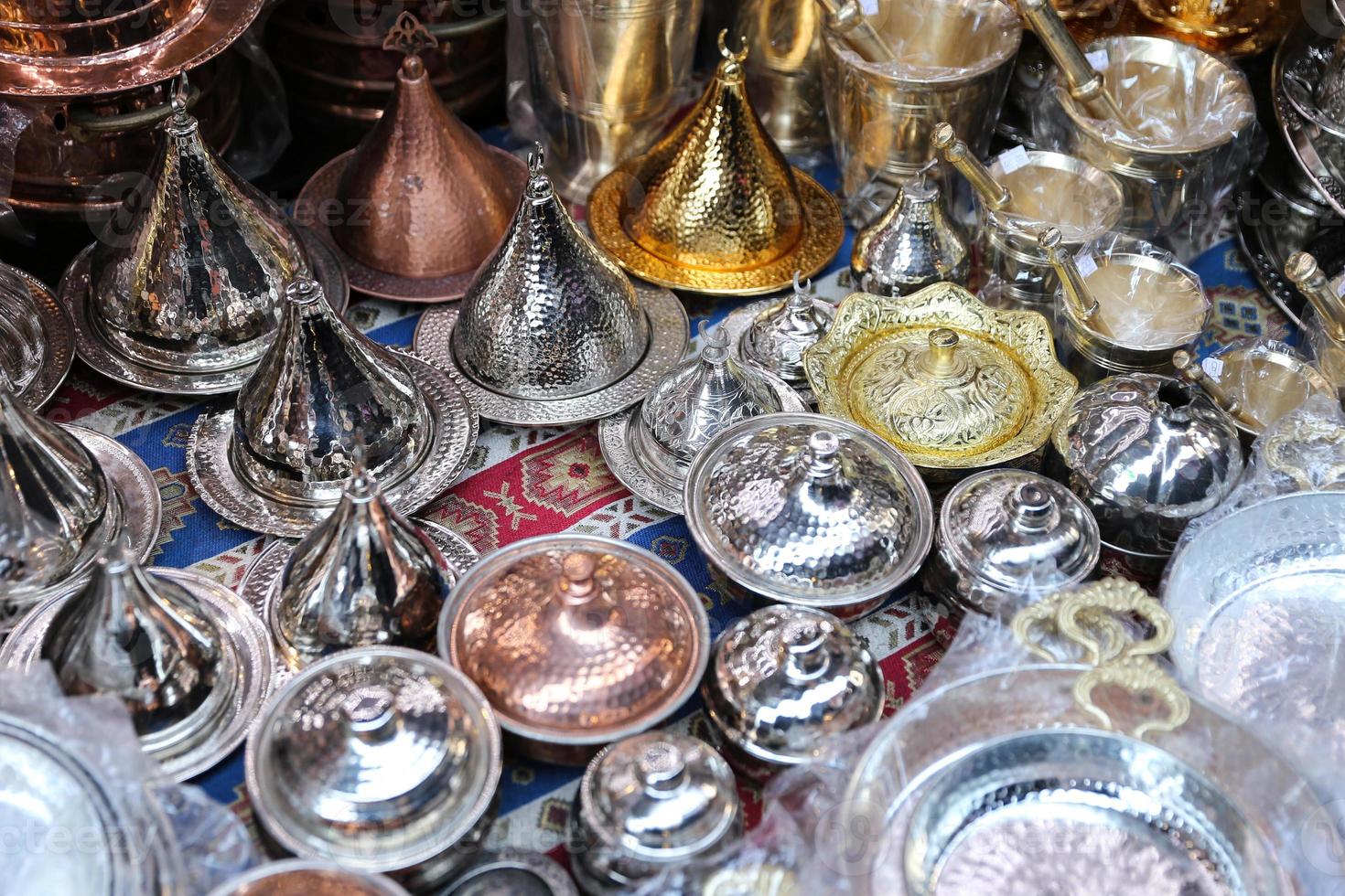 Traditional Turkish coffee sets photo