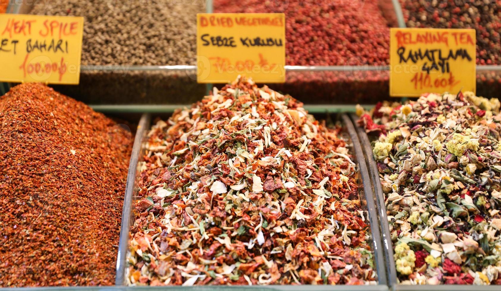 Teas in Spice Bazaar, Istanbul photo
