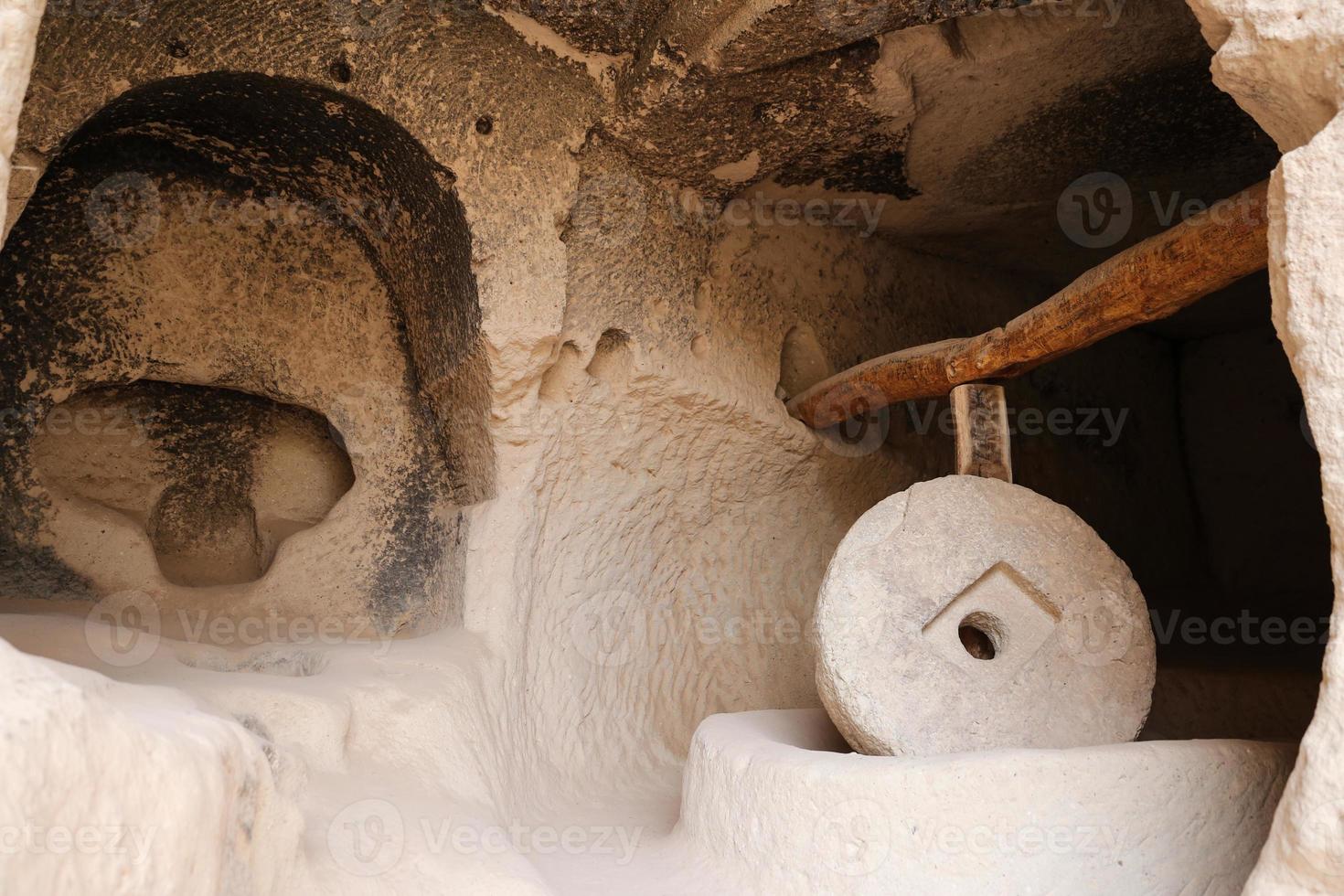 Millstone in Zelve Valley, Cappadocia photo