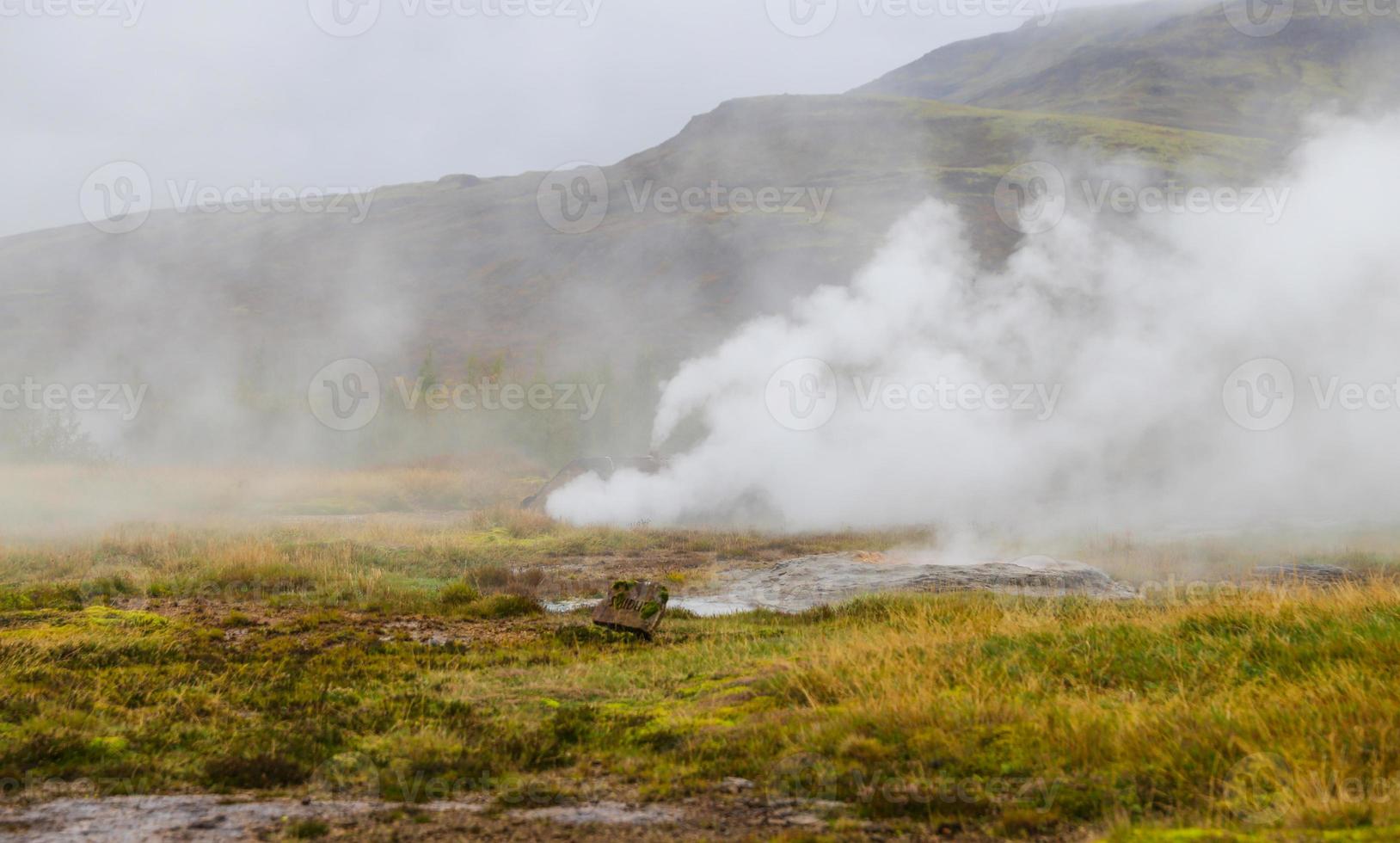 Haukadalur Valley in Iceland photo