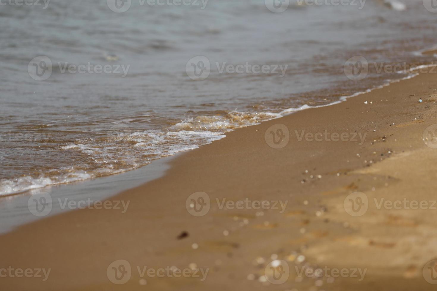 playa de arena y mar foto