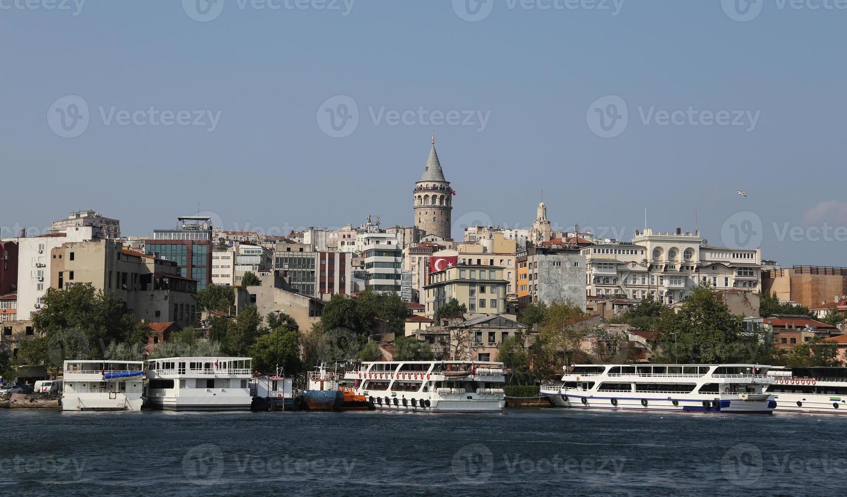 Karakoy and Galata Tower in Istanbul City photo