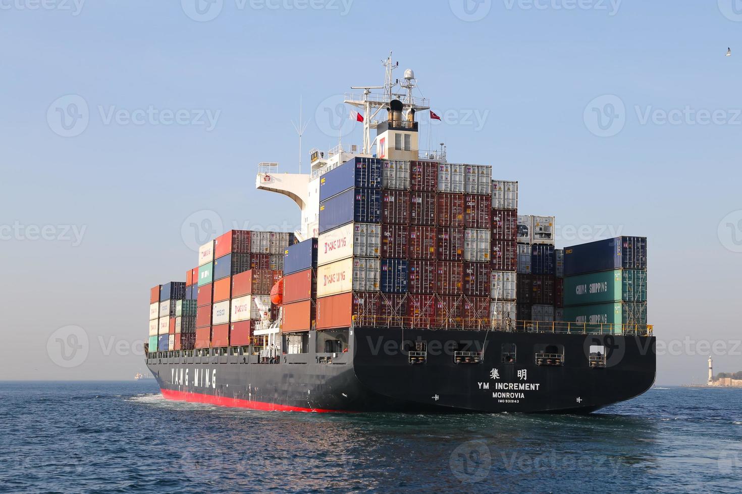 Container ship carrying goods photo