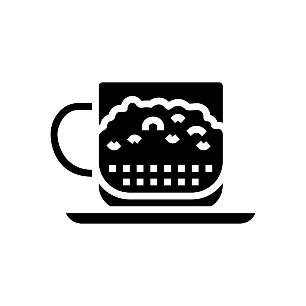 macchiato café glifo icono vector ilustración
