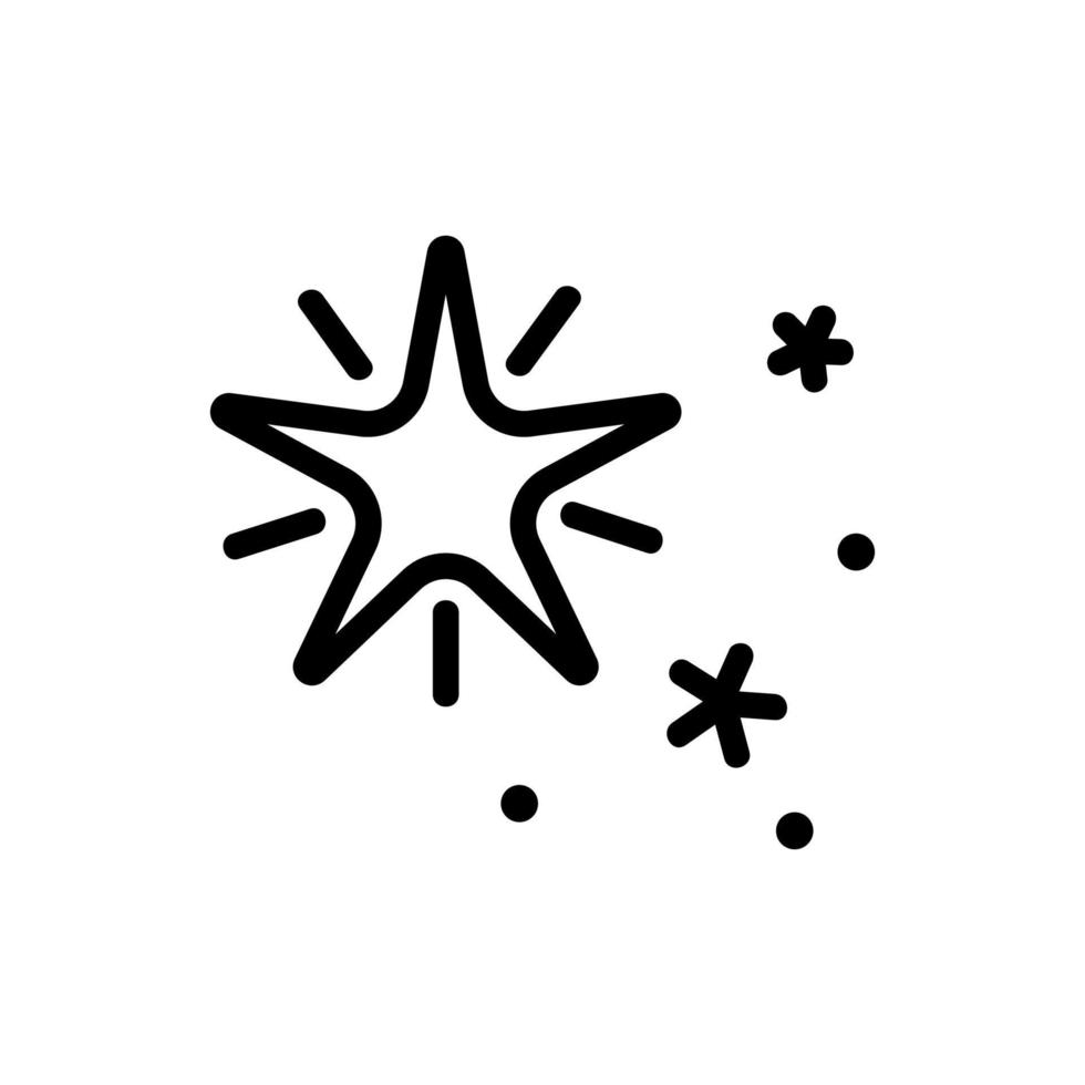 christmas shining star icon vector outline illustration