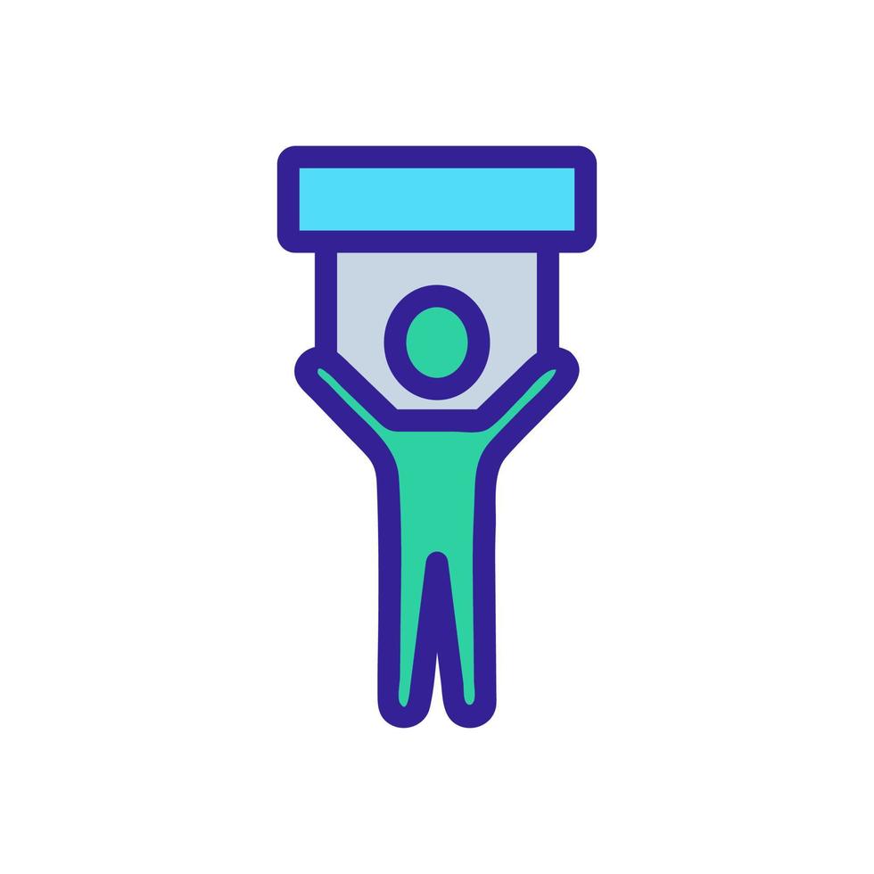 participation in the rally icon vector. Isolated contour symbol illustration vector