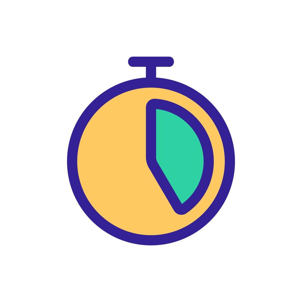 stopwatch icon vector. Isolated contour symbol illustration vector