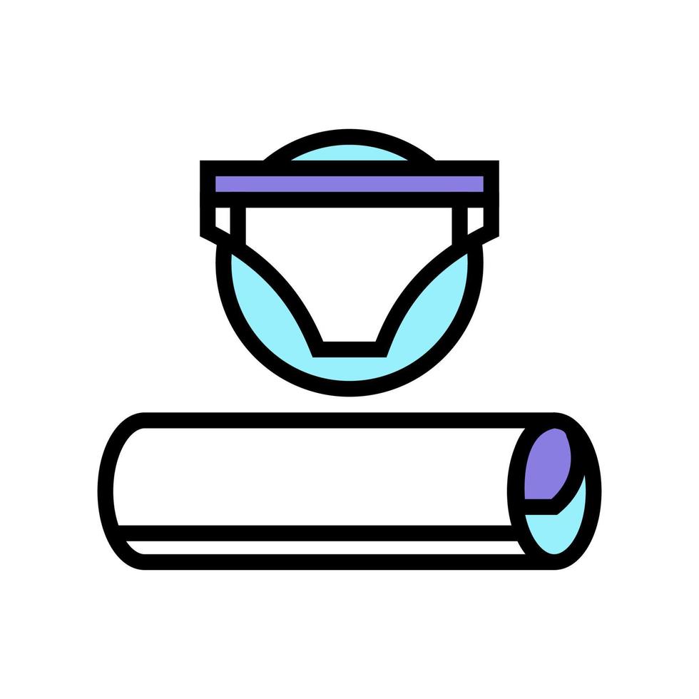 underpants fabric color icon vector illustration