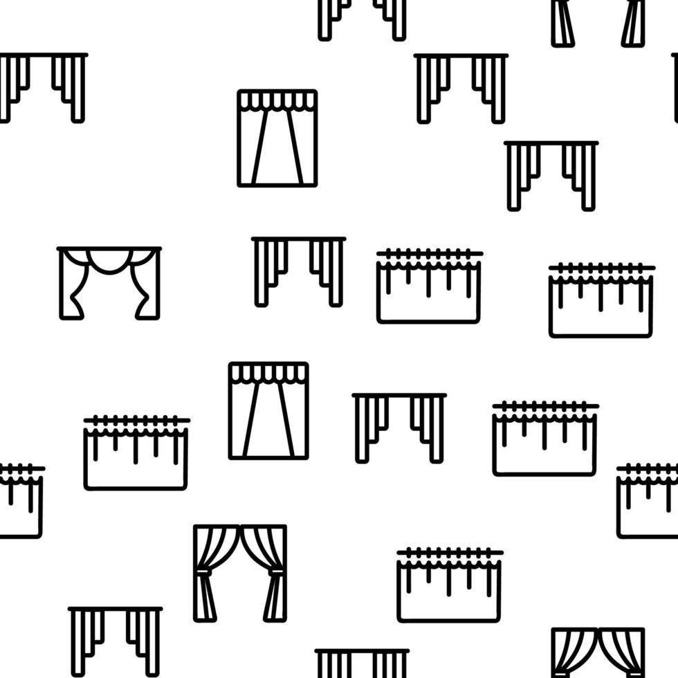 Curtain Vector Seamless Pattern