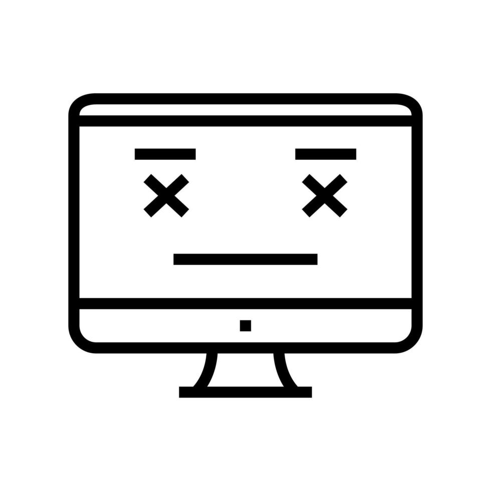 unworked web site line icon vector illustration