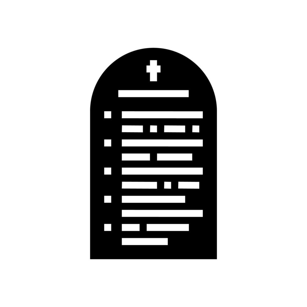 oración cristianismo glifo icono vector ilustración