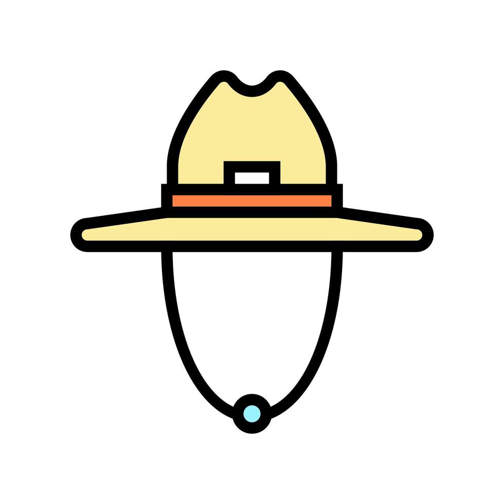 hat gardening color icon vector illustration