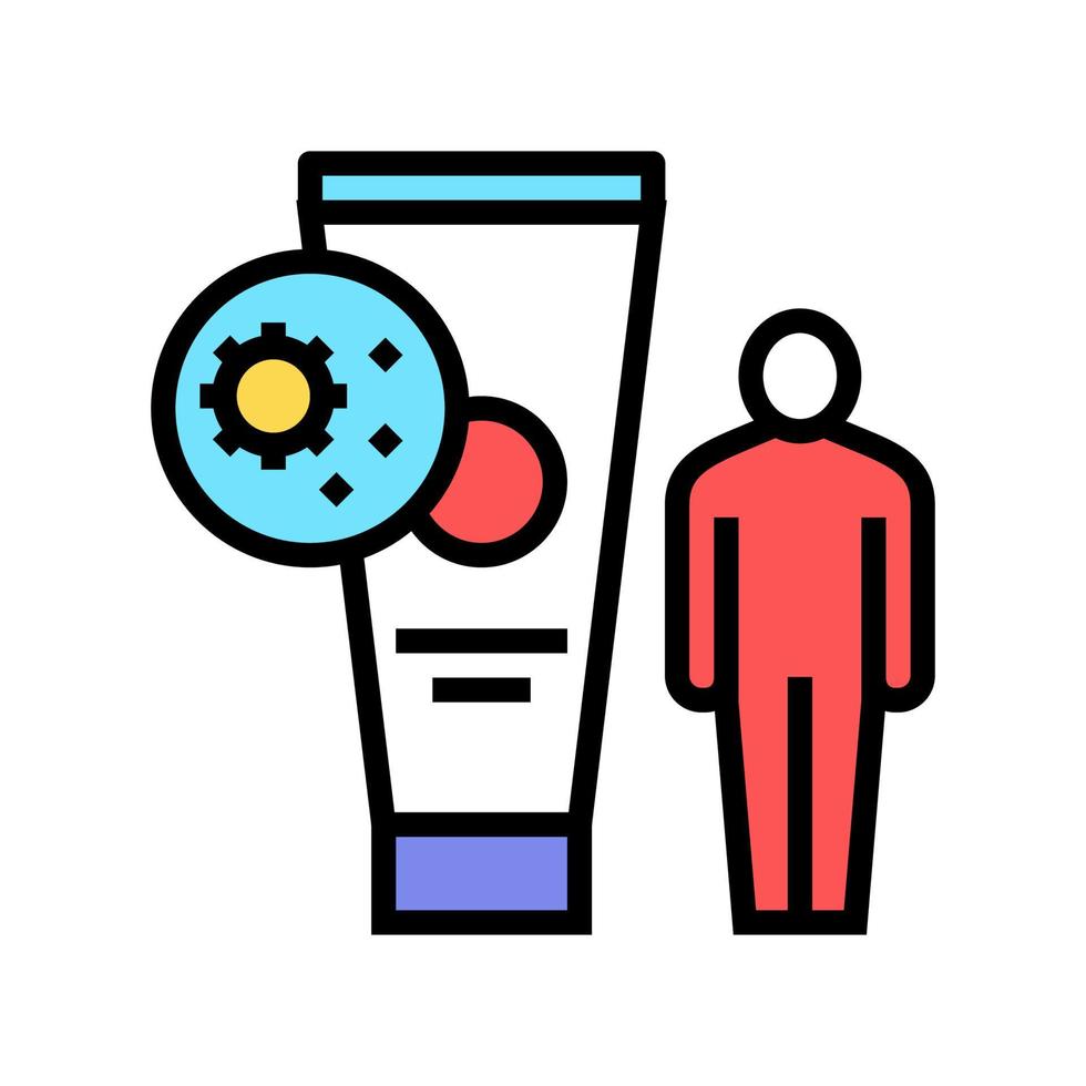 cream human protection color icon vector illustration