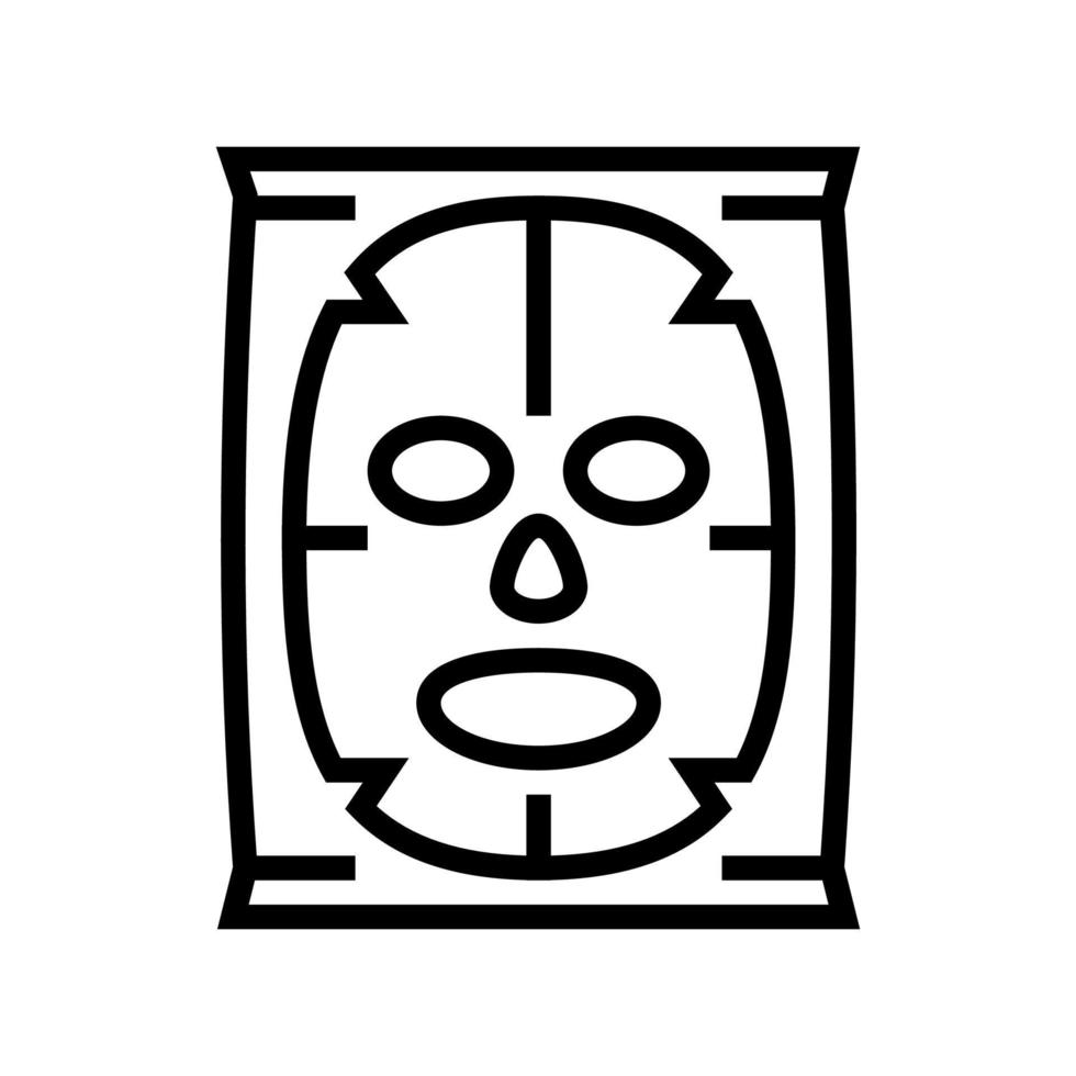 facial mask beauty accessory line icon vector illustration