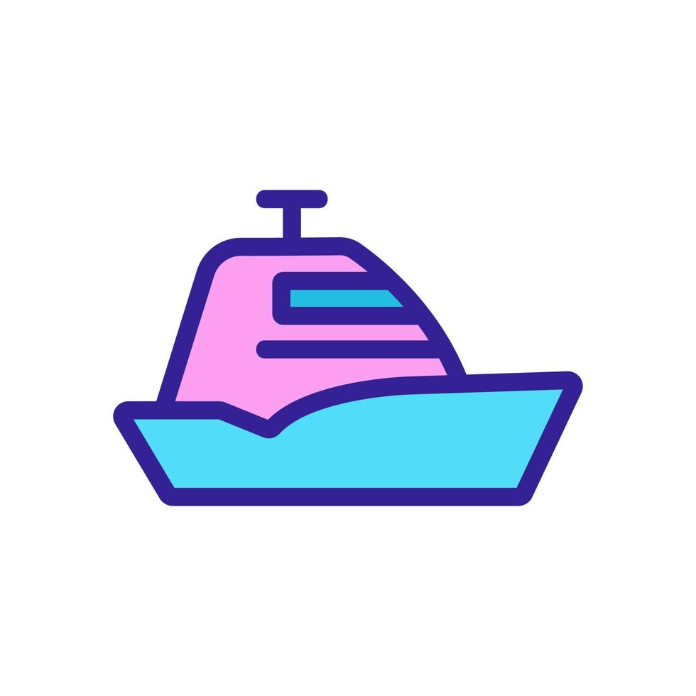 yacht icon vector. Isolated contour symbol illustration vector