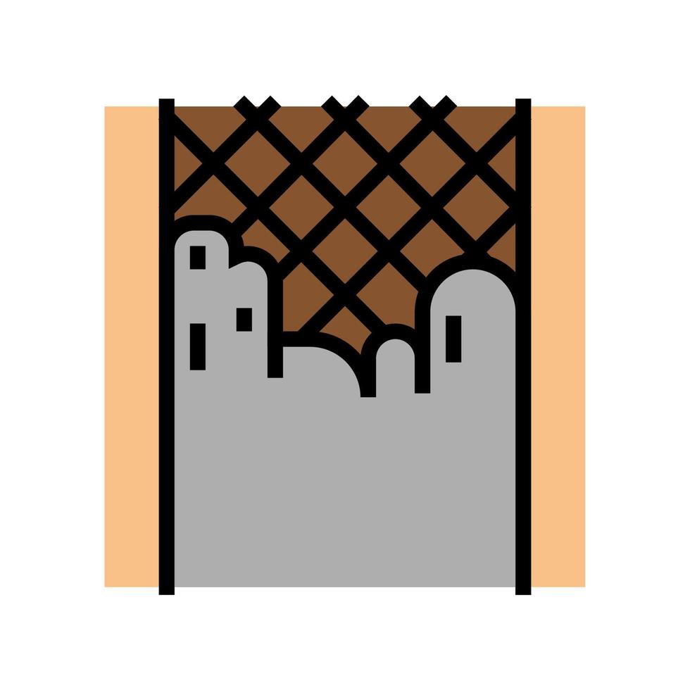 concrete layer road color icon vector illustration