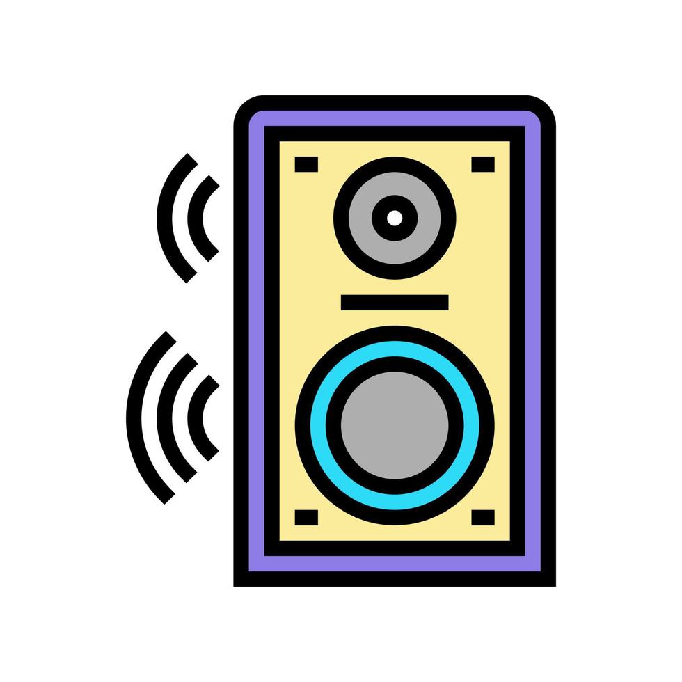 Ilustración de vector de icono de color de altavoz dinámico