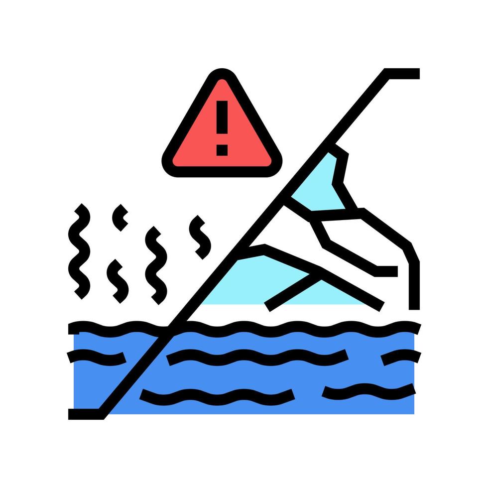 ilustración de vector de icono de color de derretimiento de glaciar