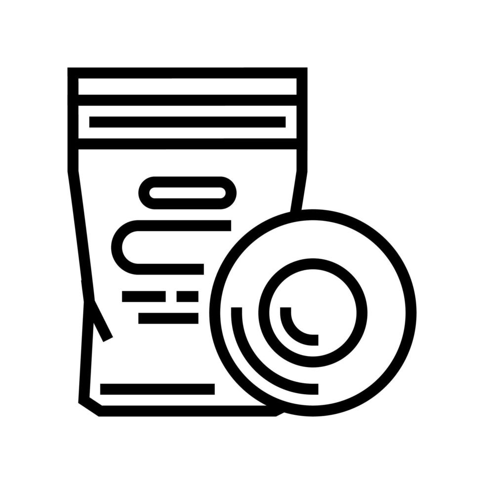 patch test skin line icon vector illustration