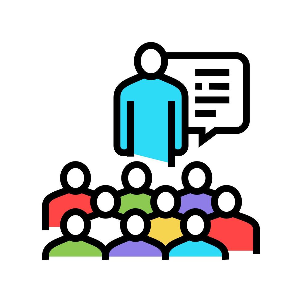 business conference color icon vector illustration