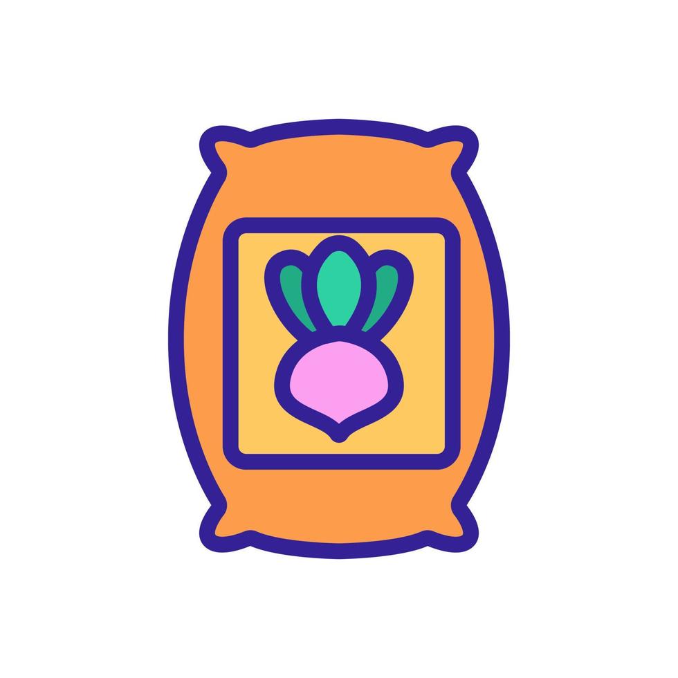 turnip bag icon vector outline illustration