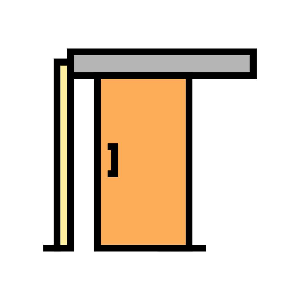 sliding door color icon vector illustration