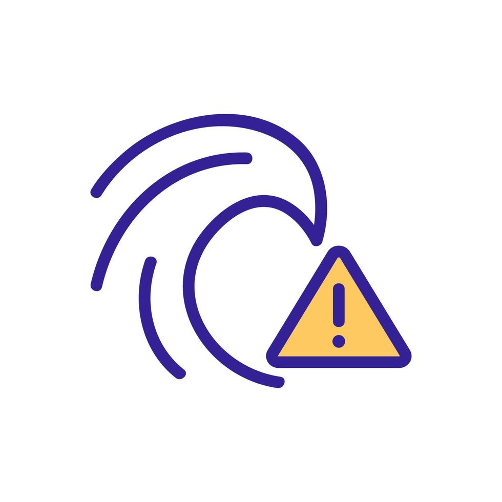 Tsunami icon vector. Isolated contour symbol illustration vector