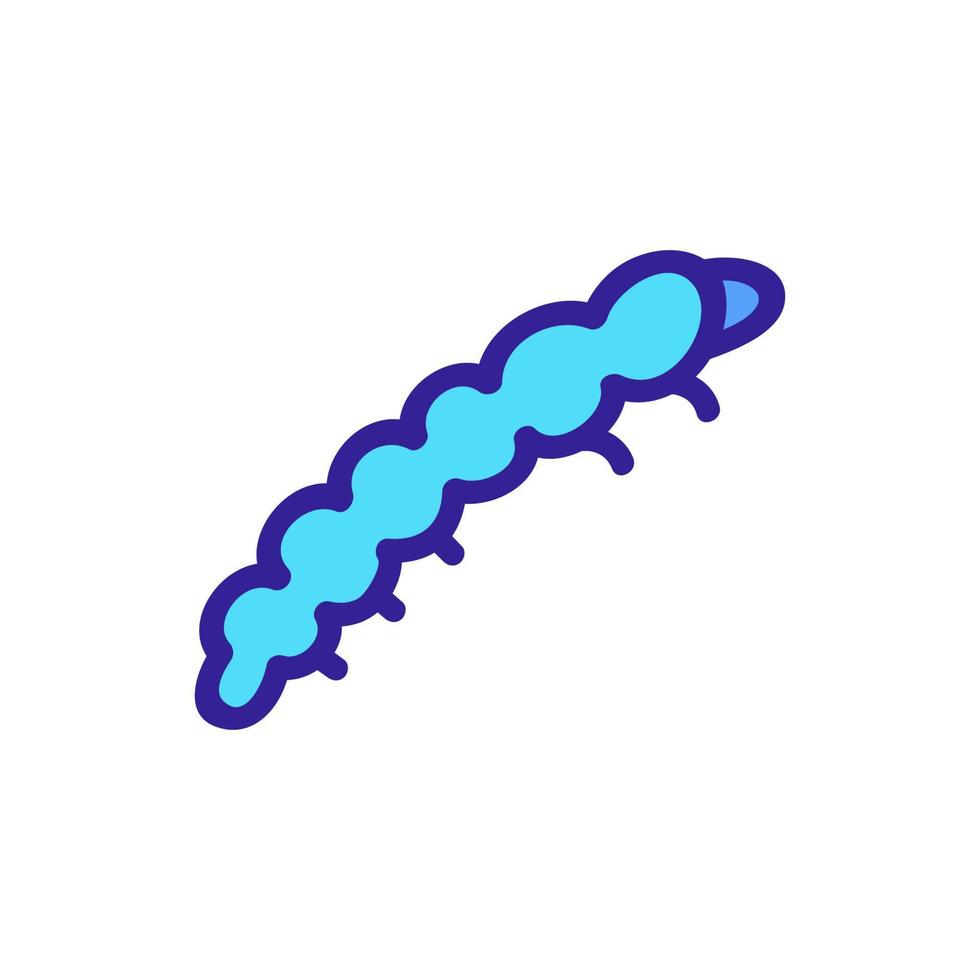 worm icon vector. Isolated contour symbol illustration vector