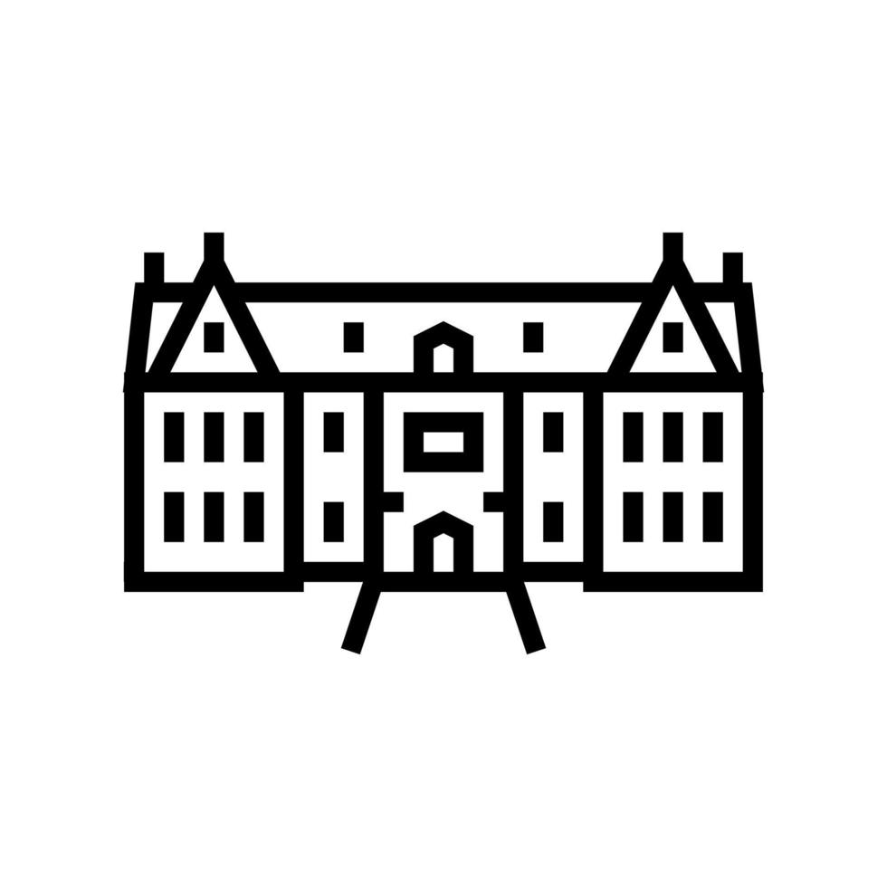 mansion house line icon vector illustration