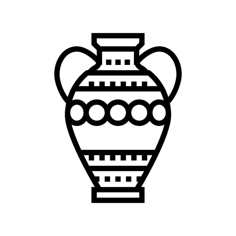 ánfora antigua roma línea icono vector ilustración