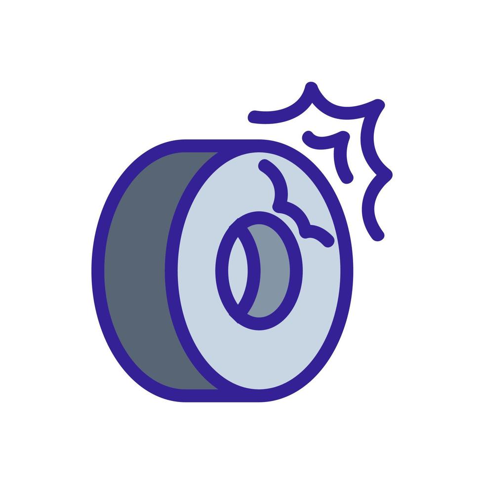 tire icon vector. Isolated contour symbol illustration vector