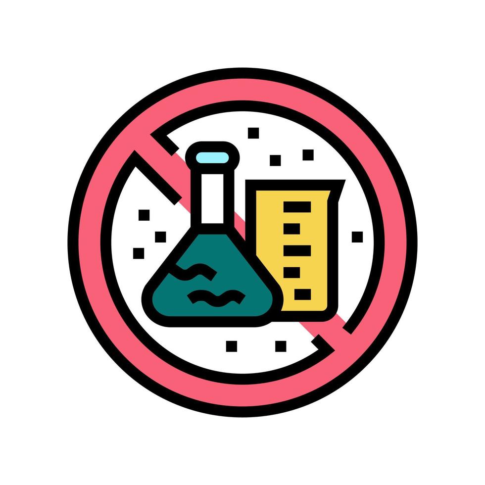 chemicals free cosmetic color icon vector illustration