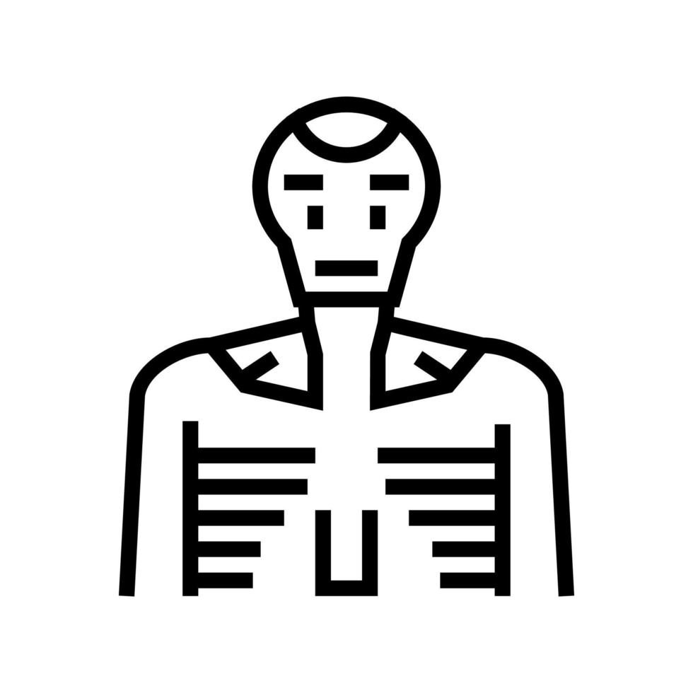 robot machine line icon vector illustration