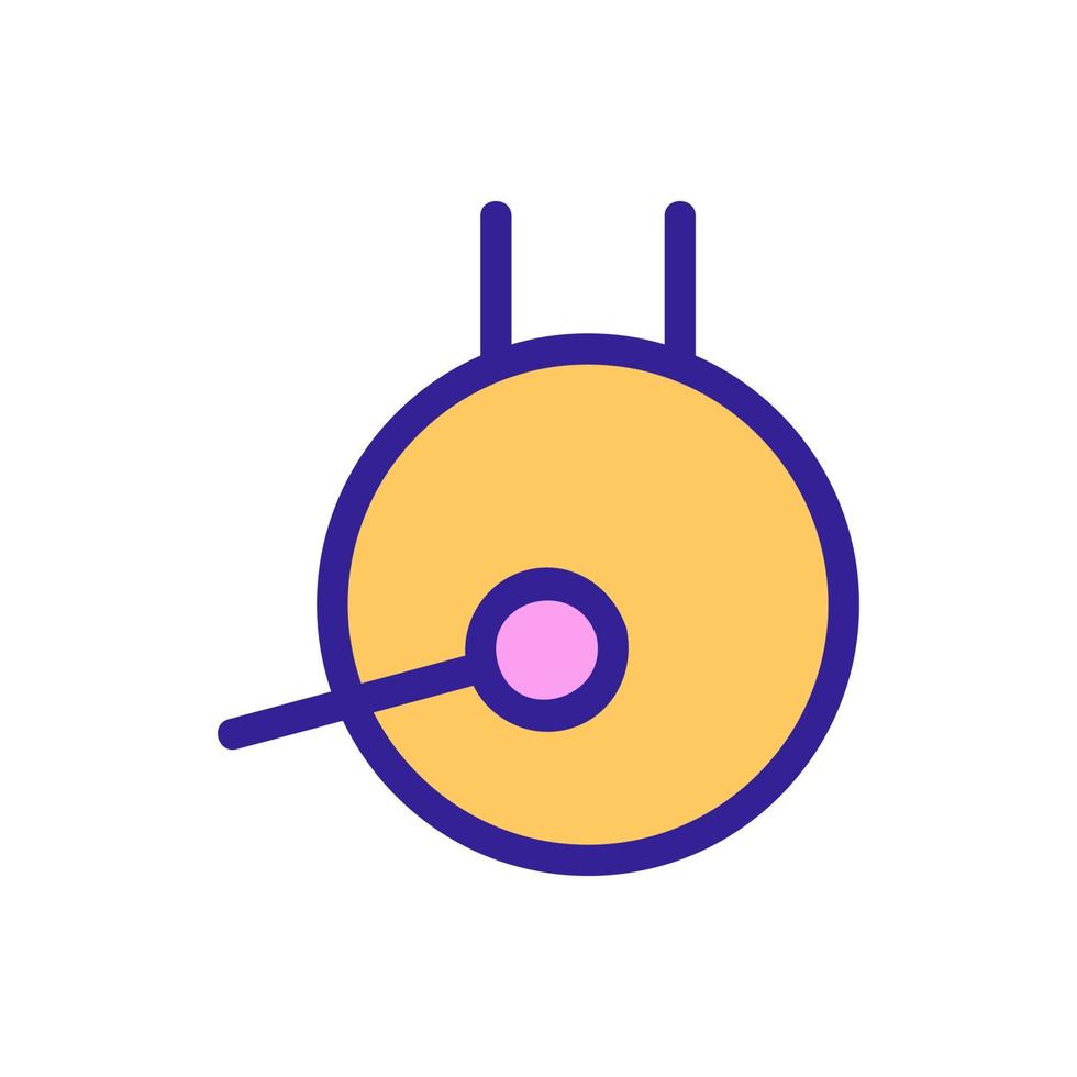 gong icon vector. Isolated contour symbol illustration vector