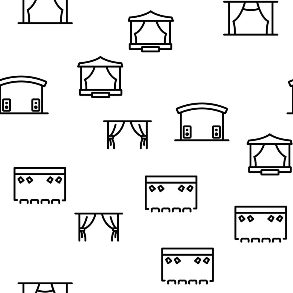 Stage Construction Vector Seamless Pattern