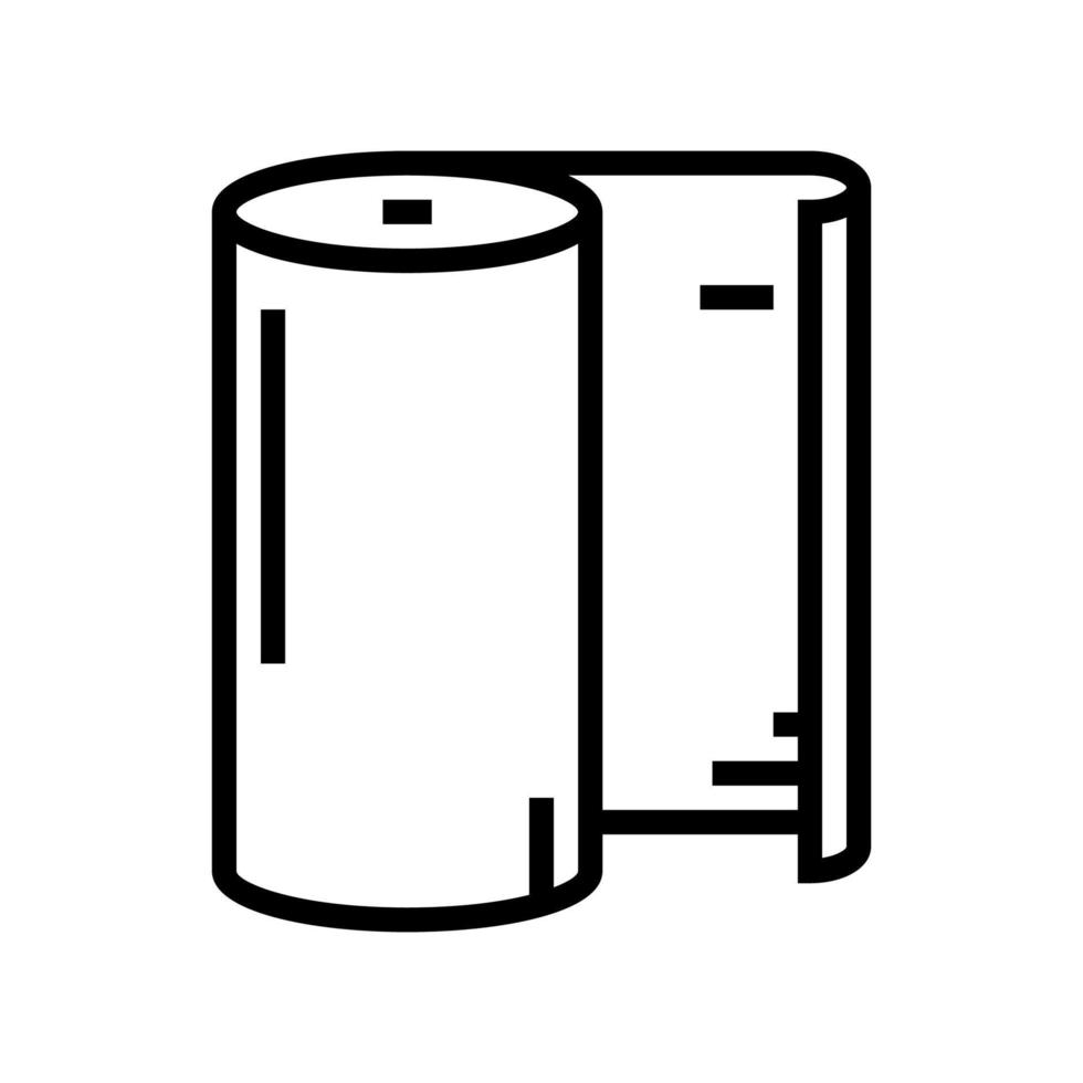 ilustración de vector de icono de línea de rollo de papel