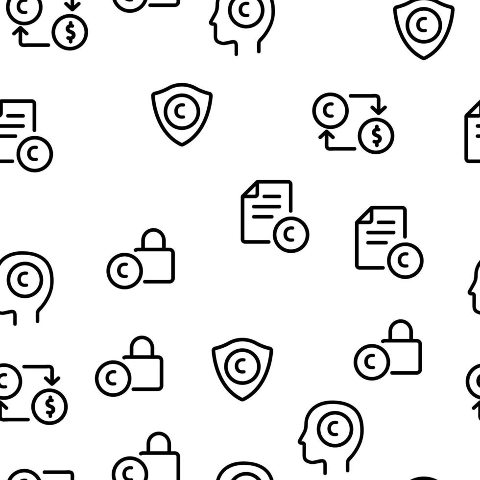 Intellectual Property Vector Seamless Pattern