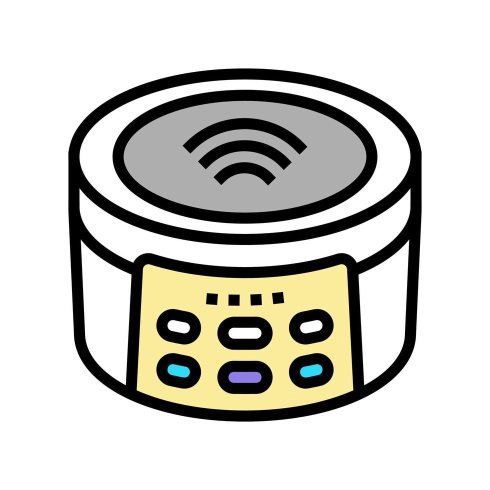 wireless music speaker color icon vector illustration